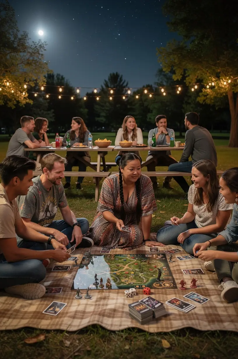 Diverse group enjoying inclusive board game club environment